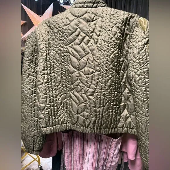 Free People Quinn Quilted Jacket in Capers/Olive - Picture 7 of 9